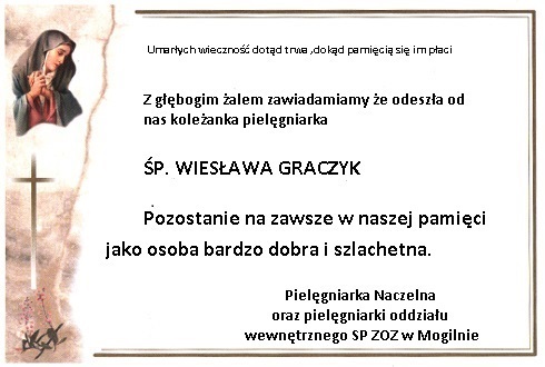 ŚP. Wiesława Graczyk